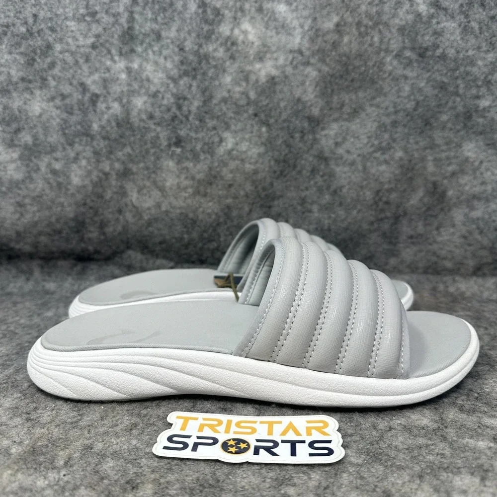 OluKai Komo Slide Sandals Mens Size 9 Gray Mist Grey Comfort 10531-DWDW